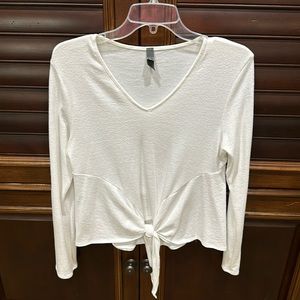 White tie front top size S
